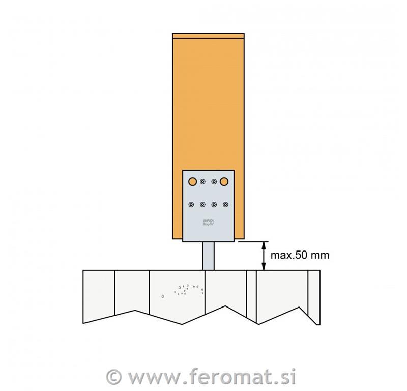 Nosilec stebra SIMPSON PPD 120X90