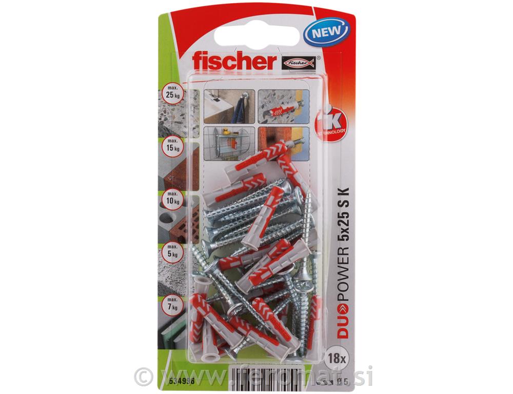 Fischer - Vložek Duopower z vijakom