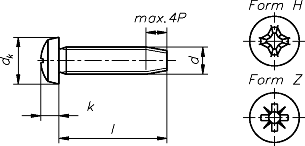 Samorezni, C-Z glava - DIN 7500, Cinkan