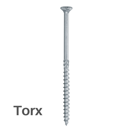 Ugrezna glava, delni navoj, Belo pocinkan - Torx