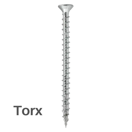 Ugrezna glava, polni navoj, Belo pocinkan, KLIMAS - Torx