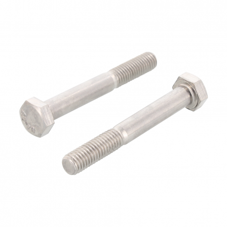 Šestroba glava, delni navoj - DIN 931, Inox A2