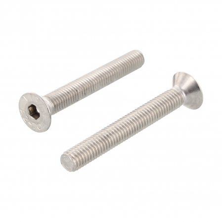 Imbus, ugrezna glava, polni navoj - ISO 10642/DIN 7991, Inox A2