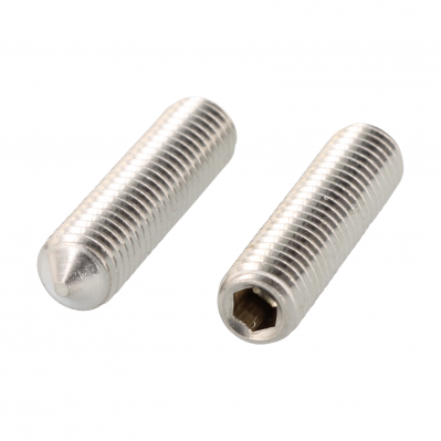 Navojni, imbus, s konico - ISO 4027 (DIN 914), A2 - Inox