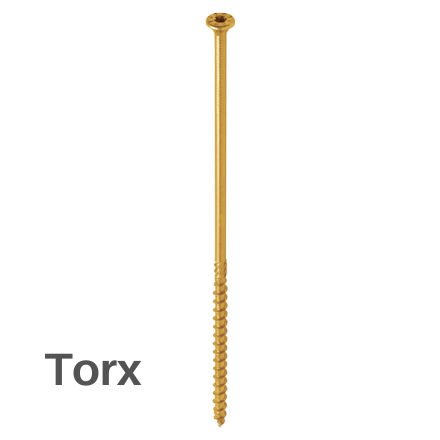 Schmid - StarDrive GPR, ugrezna glava, delni navoj, Rumeno pocinkan - Torx